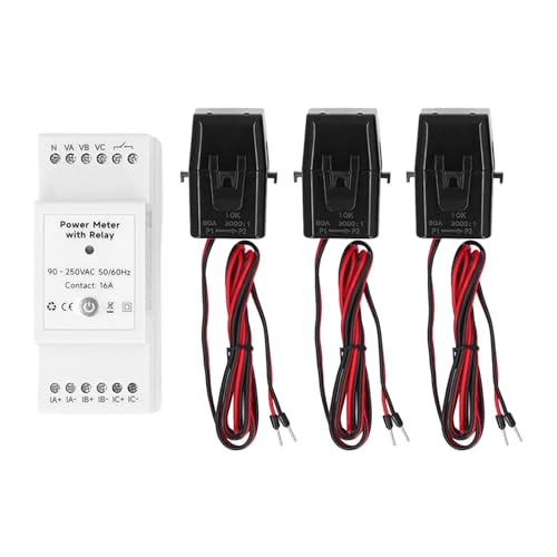Torvex Energiemessel, 3 Phasenleistung Monitor mit 90‑250 V Eingangs- und Klemmstromtransformator, Spannungsverstärkerverbrauchsmessgerät für das elektrische Home -System Torvex Energiemessel, 3 Phasenleistung Monitor mit 90‑250 V Eingangs- und Klemmstromtransformator, Spannungsverstärkerverbrauchsmessgerät für das elektrische Home -System von Torvex