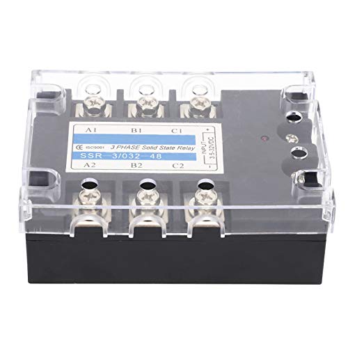 Torvex Festkörperrelais, 3Phase Electrical Controller SSR-3 032-48 DC bis AC 480V, Industrial Power Relay, 3Phase SSR-Modul (150a) von Torvex
