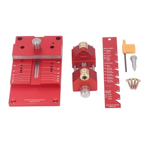 Torvex Honeing Guide, Aluminium -Legierungs -Meißelschärfen -Kit mit 15 bis 45 Grad Winkelvorrichtung und Messgerät, Holzbearbeitungsmeißel Spitzer, Klingenschärfungsschreiber von Torvex