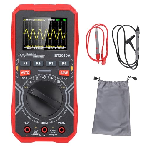 Torvex -Oszilloskop, tragbares 2 -in 1 -digitaler Multimeter mit 1 MHz -Bandbreite und 2,5 mssps Probenrate, 2,4 -Zoll -Bildschirm, Auto Sleep Mini Scope von Torvex
