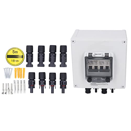 Torvex PV-Combiner-Box, Solar-Anschlussdose mit 2P 40A DC-Leistungsschalter, IP67 wasserdichtes Solar-Combiner-Gehäuse, DC-Combiner-Box für Photovoltaikanlage Torvex PV-Combiner-Box, Solar-Anschlussdose mit 2P 40A DC-Leistungsschalter, IP67 wasserdichtes Solar-Combiner-Gehäuse, DC-Combiner-Box für Photovoltaikanlage von Torvex