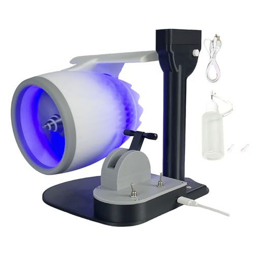 Torvex Turbo -Lüfter, USB -Motorgebläse mit verstellbarer Geschwindigkeit und eingebauter Luftbefeuchter, 2 in 1 Desktop -Kühlventilator für die Tischlüftung (Blue) von Torvex