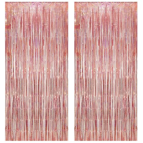 Torytoe Lametta Vorhang Rosa Gold Glitzer, 2 Stück Metallic Glitzervorhang Fringe 1x2m Glitzer Tinsel Curtain Lametta Vorhänge Folien Fransen Partydeko Hintergrund für Geburtstage Festivals Party Deko Torytoe Lametta Vorhang Rosa Gold Glitzer, 2 Stück Metallic Glitzervorhang Fringe 1x2m Glitzer Tinsel Curtain Lametta Vorhänge Folien Fransen Partydeko Hintergrund für Geburtstage Festivals Party Deko von Torytoe