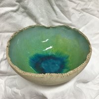 Effektvolle Schale Mit Interessanter Craquelleglasur von Toscati