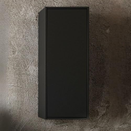 Badezimmerwandschrank mattschwarz 35x90H cm - Posir von Toscohome
