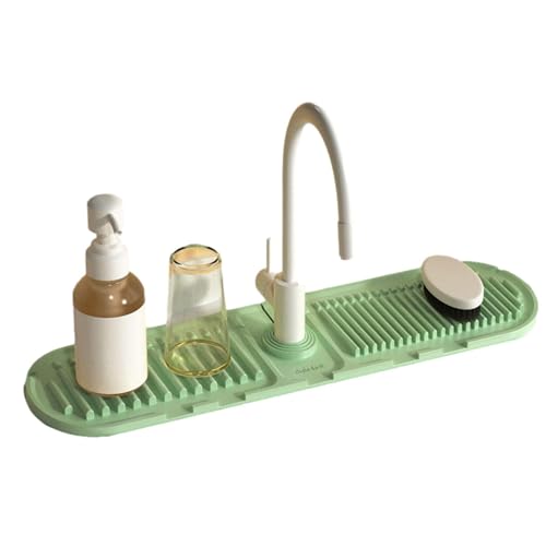 Silikon Abtropftablett Matte, Wasserhahn-Spritzschutz, Wasserhahn Spritzschutz Abtropftablett Matte, Tropffänger Tablett Wasserfänger Matte Wasserhahn Abtropfmatte Küchenzubehör Tropffänger Tablett von Toseky