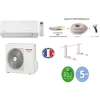 Paket umkehrbare Klimaanlage Mono-Split Toshiba naka 3,5 kw 35m2 + komplettes 5-Meter-Set für die Verlegung von Toshiba