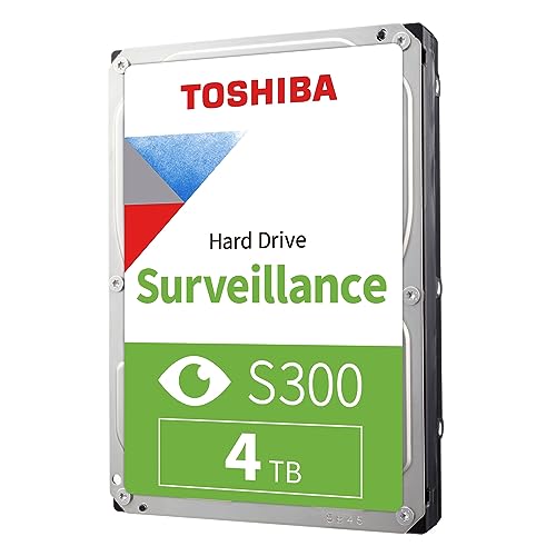 Toshiba 4TB S300 Surveillance HDD - 3.5' SATA Internal Hard Drive Supports up to 64 HD cameras at a 180TB/Year workload (HDWT720UZSVA) von Toshiba