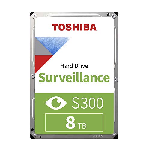 Toshiba 8TB S300 Surveillance HDD - 3.5' SATA Internal Hard Drive Supports up to 64 HD cameras at a 180TB/Year workload (HDWT720UZSVA) von Toshiba