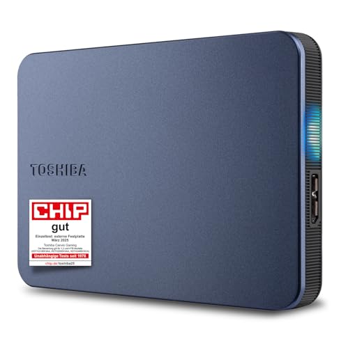 Toshiba Canvio Gaming 1TB Portable Externe Festplatte, USB 3.2, für Play Station und Xbox, Schwarz (HDTX210EK3AA) von TOSHIBA