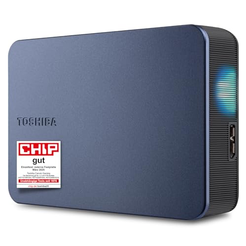 TOSHIBA Canvio Gaming 4TB HDD 2.5? 5000Mbit/s USB 3.2 Gen 1 Negro exFAT + Cable Micro-USB von TOSHIBA