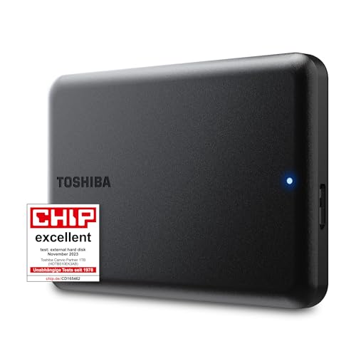 Toshiba Canvio Partner 1TB Portable 2,5" Externe HDD, USB 3.2 Gen 1, kompatibel mit Mac und Windows, USB-betrieben von Toshiba