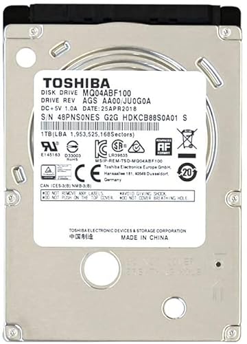 Toshiba Internal Hard Drive 2.5 1000 GB Serial Ata III, W128272492 (GB Serial Ata III) Toshiba Internal Hard Drive 2.5 1000 GB Serial Ata III, W128272492 (GB Serial Ata III) von TOSHIBA