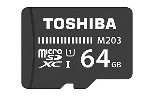 Kioxia 64GB M203 MicroSD Class 10 U1 100MB/s with Adapter, Black von Toshiba