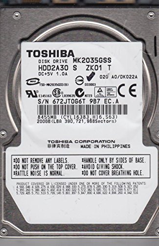 Toshiba MK2035GSS 200 GB SATA/150 4.200 U/min 8 MB 6,3 cm Festplatte von Toshiba