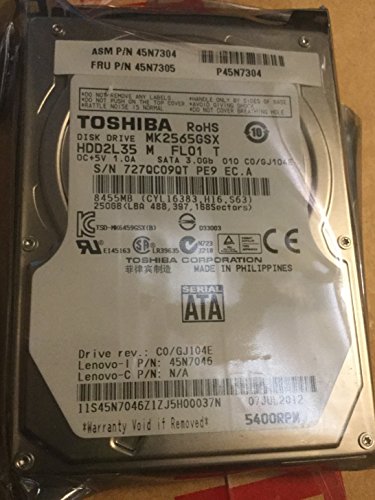 Toshiba MK2565GSX 250GB interne Festplatte (6,4 cm (2,5 Zoll), SATA-II, 5400rpm, 8MB Cache) von Toshiba