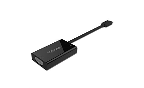 Toshiba PA5270U-1PRP Videokabel-Adapter USB C VGA (USB C, VGA, männlich, weiblich, Schwarz, 1920 x 1200 Pixel) von Toshiba