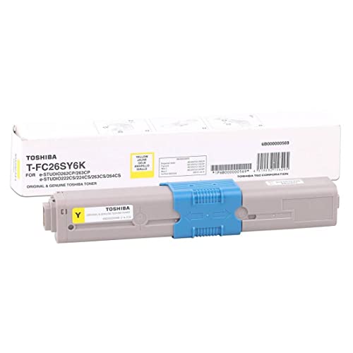 Toshiba TFC26SY ESTUDIO 262CP Hohe Kapazität Toner 6B000000569, 6000 Seiten, gelb von TOSHIBA