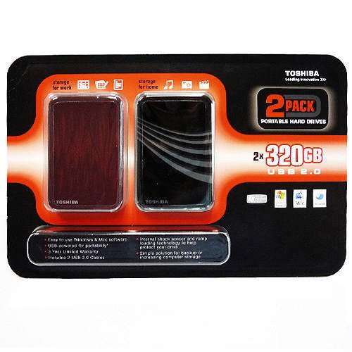 Toshiba Tragbare Festplatten, 320 GB, 2 Stück von TOSHIBA