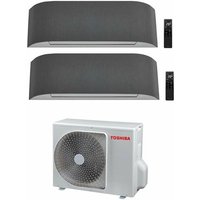 Toshiba - dual split inverter klimagerät haori 10000+10000 (9000+9000) serie mit ras-2m14u2avg-e wi-fi integriert hellgrau/dunkelgrau 10+10 (9+9) von Toshiba