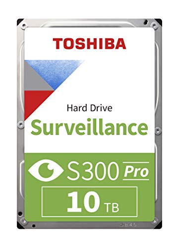 Toshiba 10TB S300 Surveillance HDD - 3.5' SATA Internal Hard Drive Supports up to 64 HD cameras at a 180TB/Year workload (HDWT720UZSVA) von Toshiba