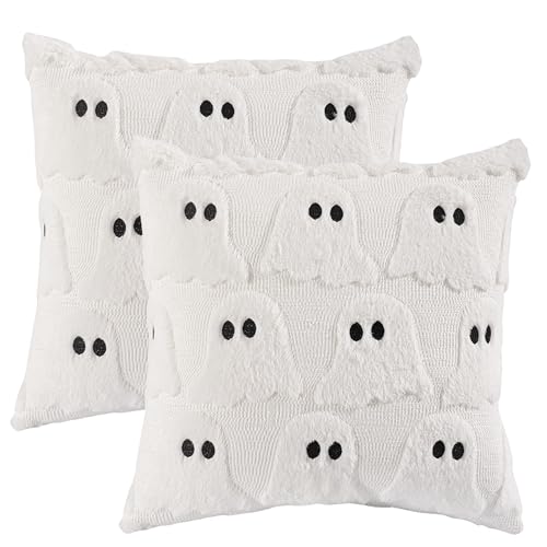 Tosleo 2 Stück Halloween Kissenbezug 45x45 cm Herbst Kopfkissenbezug Weicher Plüsch Geister Kissenhülle Dekoration Sofakissenbezüge für Home Sofa Fall Garten Schlafzimmer Zuhause Herbstdeko Tosleo 2 Stück Halloween Kissenbezug 45x45 cm Herbst Kopfkissenbezug Weicher Plüsch Geister Kissenhülle Dekoration Sofakissenbezüge für Home Sofa Fall Garten Schlafzimmer Zuhause Herbstdeko von Tosleo