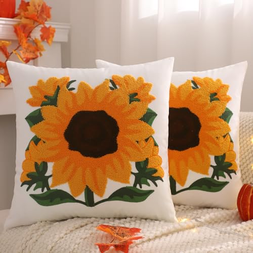 Tosleo 2 Stück Herbst Kissenbezug aus Samt 45x45 cm Kopfkissenbezug 3D Sonnenblumen Kissenhülle Dekoration Zierkissenbezüge für Home Sofa Garten Schlafzimmer Zuhause Herbstdeko Tosleo 2 Stück Herbst Kissenbezug aus Samt 45x45 cm Kopfkissenbezug 3D Sonnenblumen Kissenhülle Dekoration Zierkissenbezüge für Home Sofa Garten Schlafzimmer Zuhause Herbstdeko von Tosleo