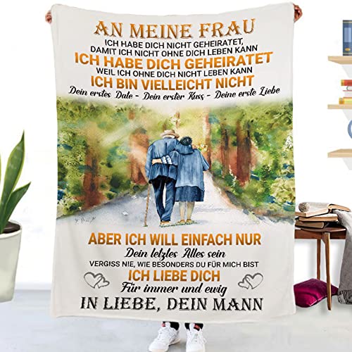 Kuscheldecke Personalisierte Decke An Meine Frau Decke Flanell Briefdecke Positiv Ermutigen Nachricht Brief Decke Tv-Decken Geschenk Hochzeitstag Valentinstag Geburtstag 150x220 cm von Tospass