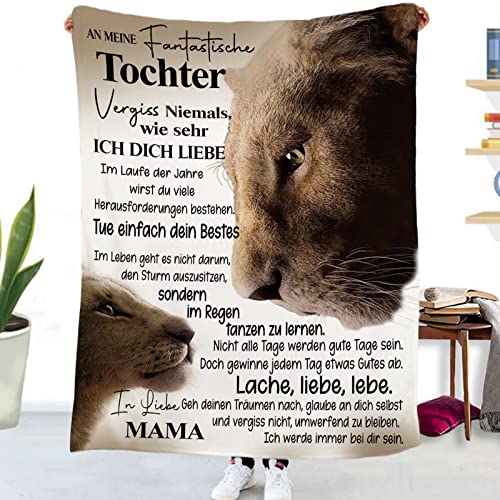 Kuscheldecke Personalisierte Decke An Meine Tochter Decke Von Mama Flanell Briefdecke Positiv Ermutigen Nachricht Brief Decke Tv-Decken Geschenk Geburtstag Weiche Fleecedecke Sofa Reisen 150x200 cm von Tospass