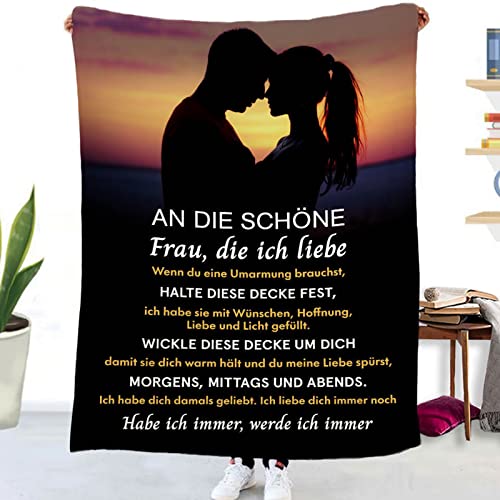 Kuscheldecke Personalisierte Decke Zwischen Paaren Decke Flanell Briefdecke Positiv Ermutigen Nachricht Brief Decke Tv-Decken Geschenk Hochzeitstag Valentinstag Geburtstag 150x200 cm von Tospass