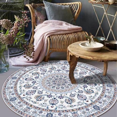 Tospass Bohemian Teppich Rund 100cm Kurzflor Plüsch Boho Vintage Teppiche Böhmen Bunt Flauschig Waschbar rutschfest Teppich für Schlafzimmer Deko Kinderzimmer Balkon Carpet Tospass Bohemian Teppich Rund 100cm Kurzflor Plüsch Boho Vintage Teppiche Böhmen Bunt Flauschig Waschbar rutschfest Teppich für Schlafzimmer Deko Kinderzimmer Balkon Carpet von Tospass