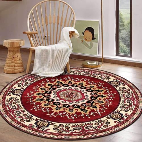 Tospass Bohemian Teppich Rund 100cm Kurzflor Plüsch Boho Vintage Teppiche Böhmen Bunt Flauschig Waschbar rutschfest Teppich für Schlafzimmer Deko Kinderzimmer Balkon Carpet Tospass Bohemian Teppich Rund 100cm Kurzflor Plüsch Boho Vintage Teppiche Böhmen Bunt Flauschig Waschbar rutschfest Teppich für Schlafzimmer Deko Kinderzimmer Balkon Carpet von Tospass