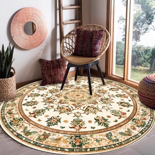 Tospass Bohemian Teppich Rund 100cm Kurzflor Plüsch Boho Vintage Teppiche Böhmen Bunt Flauschig Waschbar rutschfest Teppich für Schlafzimmer Deko Kinderzimmer Balkon Carpet Tospass Bohemian Teppich Rund 100cm Kurzflor Plüsch Boho Vintage Teppiche Böhmen Bunt Flauschig Waschbar rutschfest Teppich für Schlafzimmer Deko Kinderzimmer Balkon Carpet von Tospass