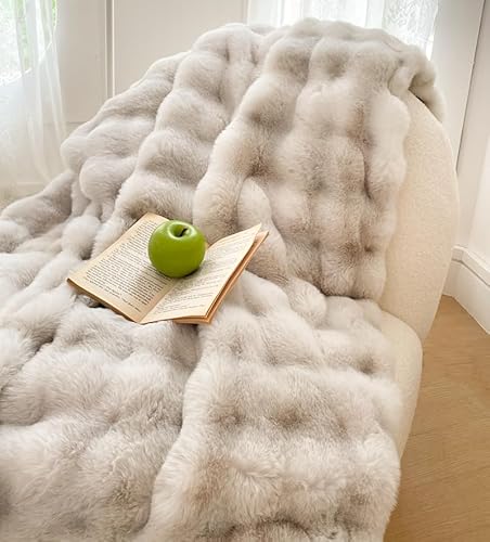 Tospass Kuscheldecke Grau Warme Sherpa Decke Flauschig Weich Dicke Kaninchen Decke Sofadecke Wohndecke Tagesdecke Doppelgesicht Decke - 160x200cm von Tospass