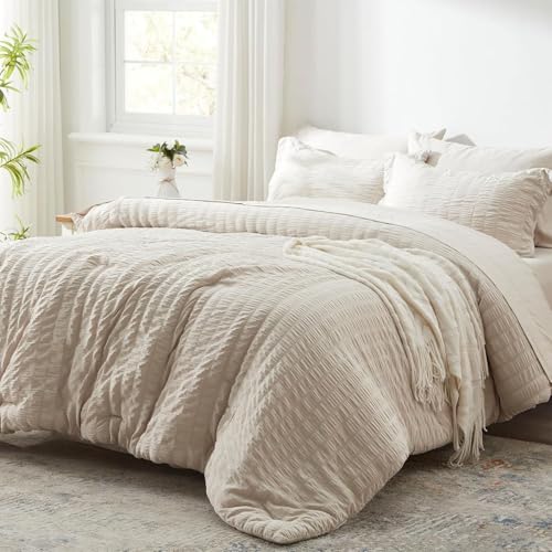 Tospass Seersucker Bettwäsche 220x240cm Geprägt Gestreift Streifen Weiß Bettwaren-Sets Weiche Bettbezug Gebürstet Mikrofaser Deckenbezug mit Reißverschluss 2 Kissenbezug 80x80cm Tospass Seersucker Bettwäsche 220x240cm Geprägt Gestreift Streifen Weiß Bettwaren-Sets Weiche Bettbezug Gebürstet Mikrofaser Deckenbezug mit Reißverschluss 2 Kissenbezug 80x80cm von Tospass