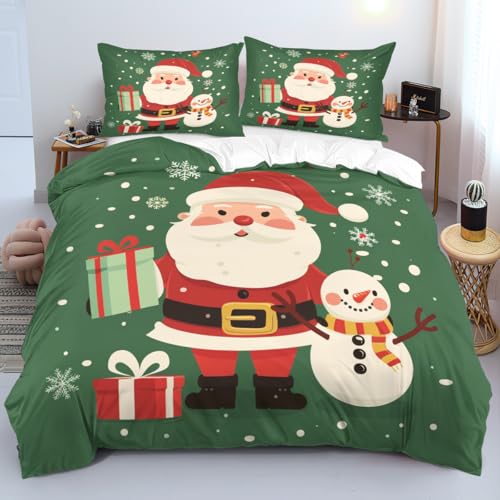 Tospass Weihnachts Bettwäsche 135 x 200 cm Weihnachtsmann Schneemann Warmes Weiche Bettwäsche Set Weihnachten Microfaser Bettbezug mit Reißverschluss und 1 Kissenbezug 80x80cm Tospass Weihnachts Bettwäsche 135 x 200 cm Weihnachtsmann Schneemann Warmes Weiche Bettwäsche Set Weihnachten Microfaser Bettbezug mit Reißverschluss und 1 Kissenbezug 80x80cm von Tospass