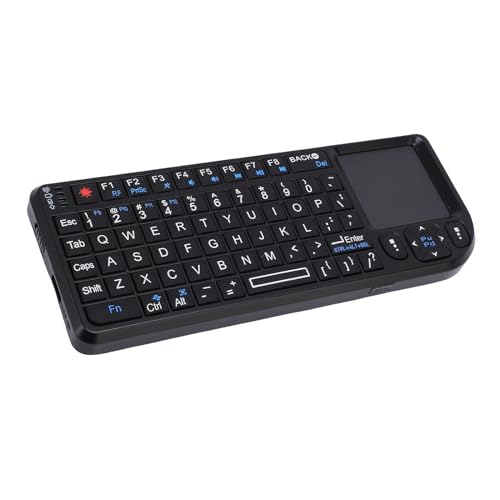 2.4GHz Drahtlose Tastatur mit Touchpad & Hintergrundbeleuchtung, Ultraflaches Akku-Design für PC///Android/Linux, 10M Reichweite, USB-C Plug & Play von Tosuny