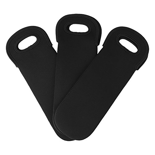 3pcs Wine Bottle Carriers Tote, Neopren Flaschenkühler Winebottle Bag Schutzhülle Halter für Weinliebhaber von Tosuny