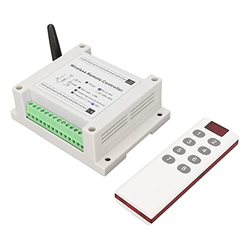 8-Kanal-Relais, 8-Kanal-10-A-Relais-RF-Funkfernbedienungs-Beleuchtungsschalter 100-150 M, Relais-Fernbedienungs-Controller mit Fernbedienung 8-Kanal-Relais, 8-Kanal-10-A-Relais-RF-Funkfernbedienungs-Beleuchtungsschalter 100-150 M, Relais-Fernbedienungs-Controller mit Fernbedienung von Tosuny