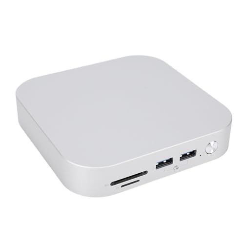 Mac M4 M4 Pro Dock, Aluminium Hub & Stand für Macmini M4 und M4 Pro 2024,10 Gbit/S USB-A*3, SD/TF*2, M.2 SSD*2; 40gbit / S Bandbreite und Dual PCIe 4.0 (EU-Stecker) von Tosuny