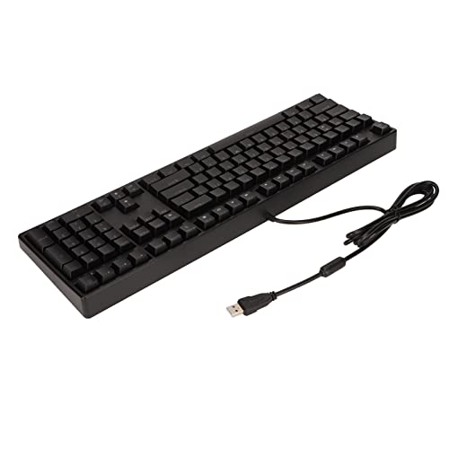 Mechanische Gaming Tastatur, Kabelgebundene Tastatur mit 108 Tasten in Voller Größe und Braunen Schaltern, USB Tastatur mit LED Hintergrundbeleuchtung, Multimedia Tasten, Ergonomische Tastatur für Win Mechanische Gaming Tastatur, Kabelgebundene Tastatur mit 108 Tasten in Voller Größe und Braunen Schaltern, USB Tastatur mit LED Hintergrundbeleuchtung, Multimedia Tasten, Ergonomische Tastatur für Win von Tosuny