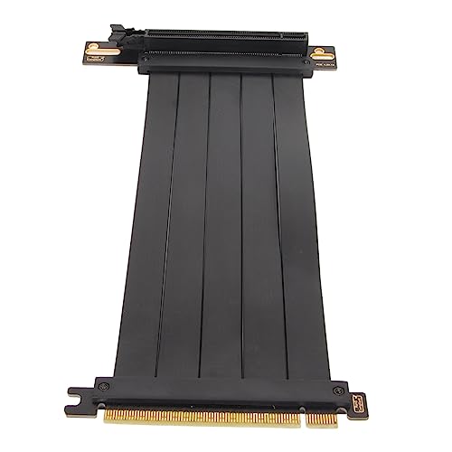Tosuny PCIE 4.0 X16 Grafikkarten-Verlängerungskabel für RX 7900 XT 7800 XT 7700 XT 7600 7500, 90-Grad-GPU-Verlängerungskabel, Flexibler (20 cm) von Tosuny