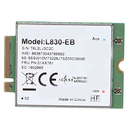 Tosuny 4G-Modul Netzwerkkarte, LTE FDD Computerkomponenten Netzwerkkarte für X280 T480 T480s T580 P52s L480 L580 T490 T590 P53s T490s X390 L490 L590 P43s Usw., Plug and Play von Tosuny