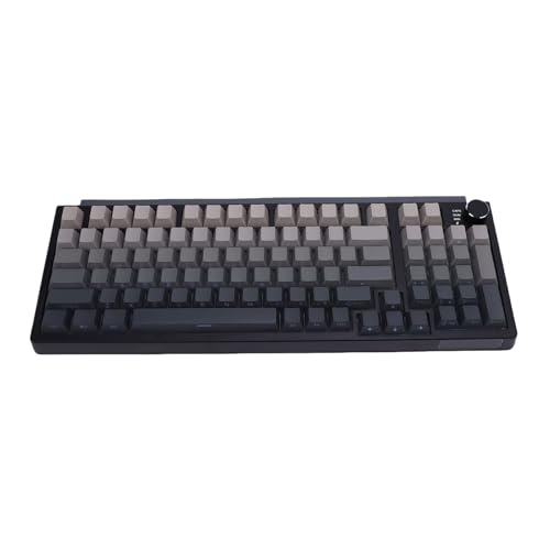 Tosuny 75% Mechanische Tastatur, 2,4 G/Bluetooth/USB C Gaming Tastatur mit K nopf, RGB Hintergrundbeleuchtung, Blauer Schalter, Ergonomisch und Stiller, Heißer Swapping Tastaturen für (Gradientengrau) von Tosuny