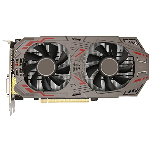 Tosuny Computer-Grafikkarten, 2 GB GDDR5 128 Bit PCIE 3.0 Gaming-Grafikkarte, Desktop-Grafikkarte mit Dual-Lüfter-Kühlung, DVI D-Ausgang, Unterstützt 3D API, für Büro und Gaming von Tosuny