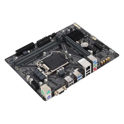 Tosuny H410m S2 Computer Motherboard, M ATX 2 DDR4 DIMM Slots für LGA 1200 10. Generation Core CPU, mit PCI E 3,0 GBE Gigabit Netzwerkkarte und 7.1 Kanal Soundchip von Tosuny