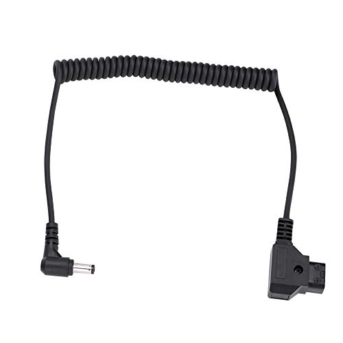 Tosuny Männliches DTAP -Feeding -Kabel DC 5,5 * 2. MM für das LED LED Licht des Kamera Monitors, Elastisches Spiralkabel für BMCC BMPC 4K, Schwarze Leistung Kunststoff Stabil 100 Cm von Tosuny