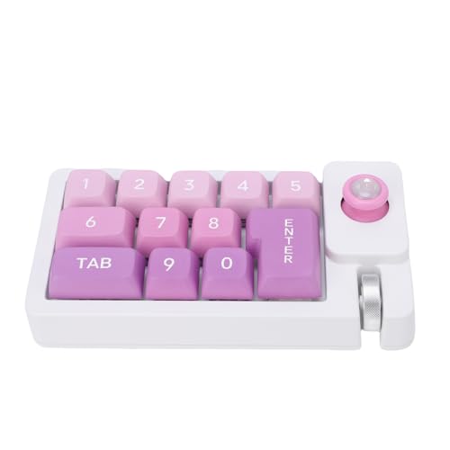 Tosuny Mechanische Zahlenpad, USB Kabel Numeric Tastatur mit RGB LED Hintergrundbeleuchtung und Joystick Roller, Heißer Swappable & Anti Ghosting, 12 Tasten Programmierbar, EIN (Green) von Tosuny