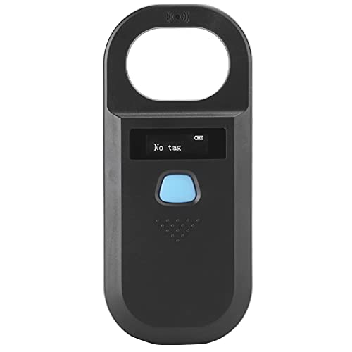 Tosuny Microchip Reader Scanner, Pet Microchip Scanner, EMID Animal Handheld Reader Unterstützt EMID/FDX-B / ISO1784 / 85, Scanner OLED-Bildschirm (Schwarz) von Tosuny