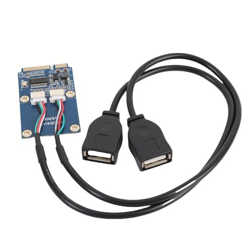 Tosuny PCI E an USB Adapterkarte, Dual USB 2.0 Konverter für Laptop - Plug & Play Expansionsport, Stabile Datenübertragung, Schließen Sie Tastatur/Maus/Drucker an von Tosuny